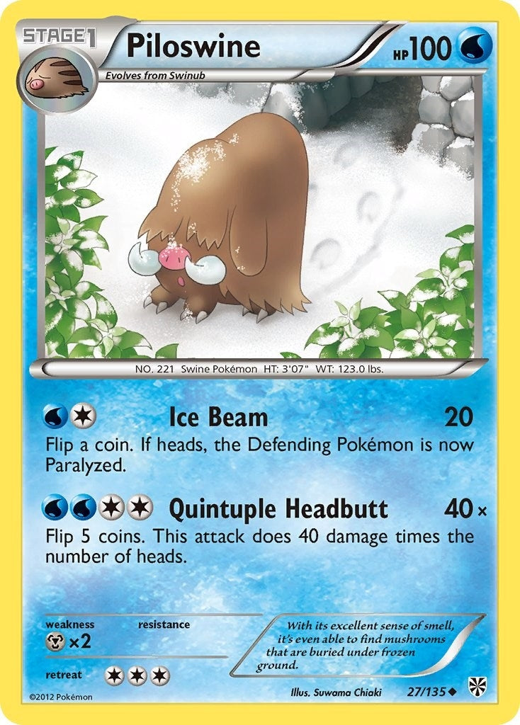 Image for Piloswine (27/135) (Plasma Storm) (PLS) - Pokemon