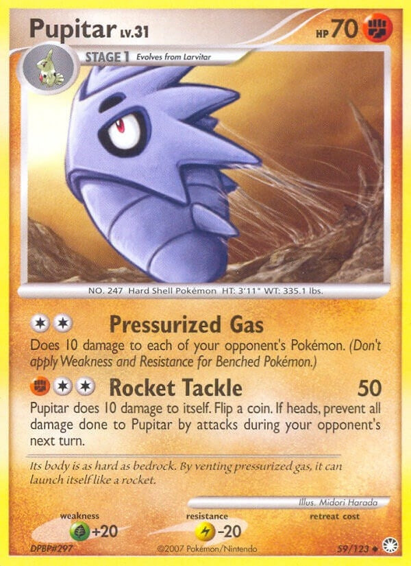 Image for Pupitar (59/123) (Mysterious Treasures) (MT) - Pokemon