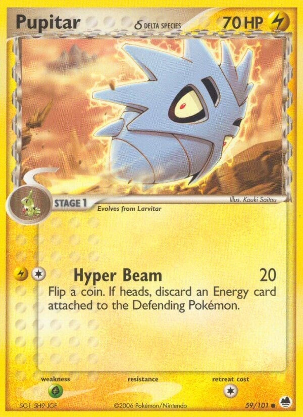 Image for Pupitar (Delta Species) (59/101) (EX Dragon Frontiers) (DF) - Pokemon