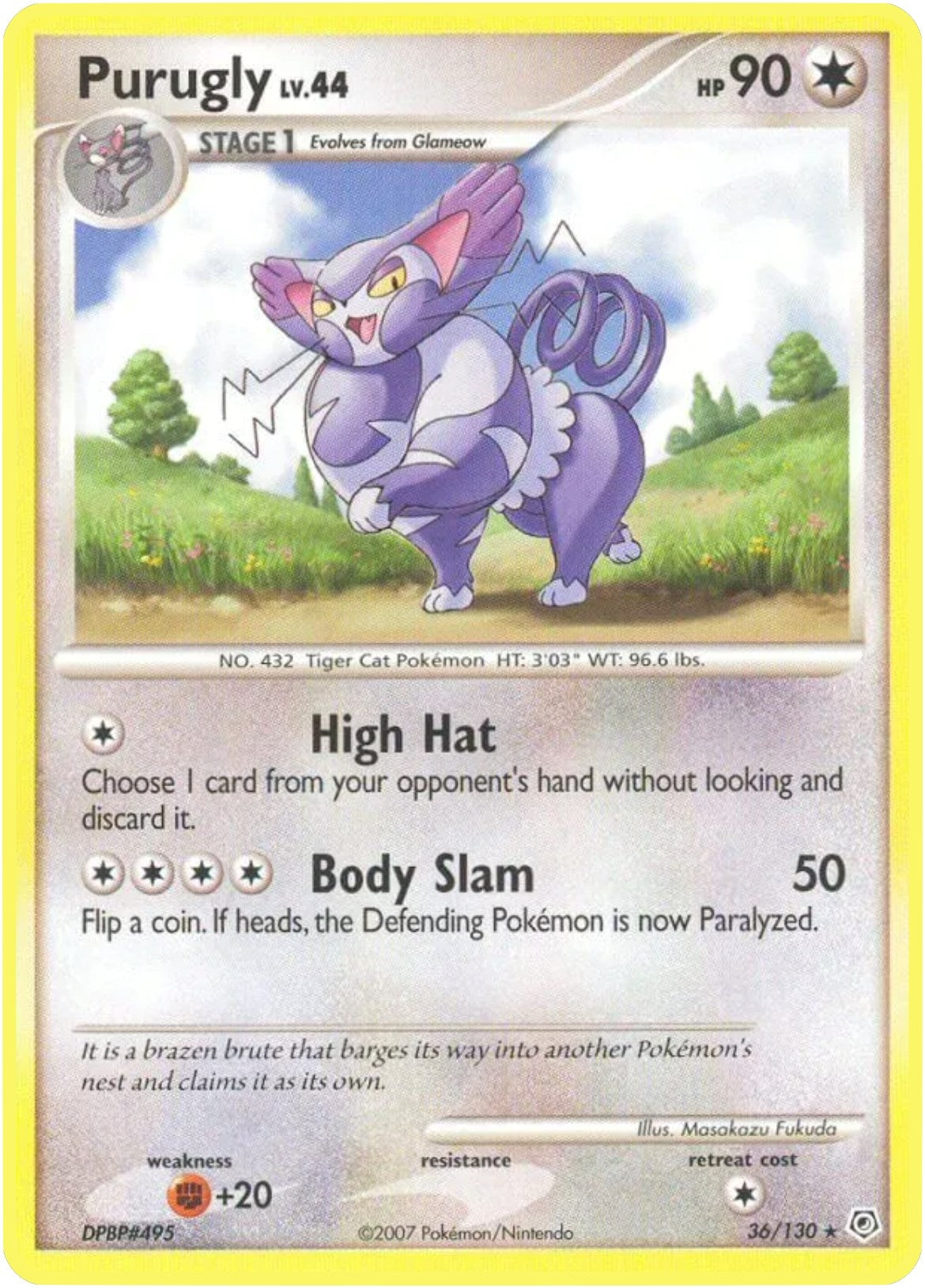 Image for Purugly (36/130) (Diamond and Pearl) (DP) - Pokemon