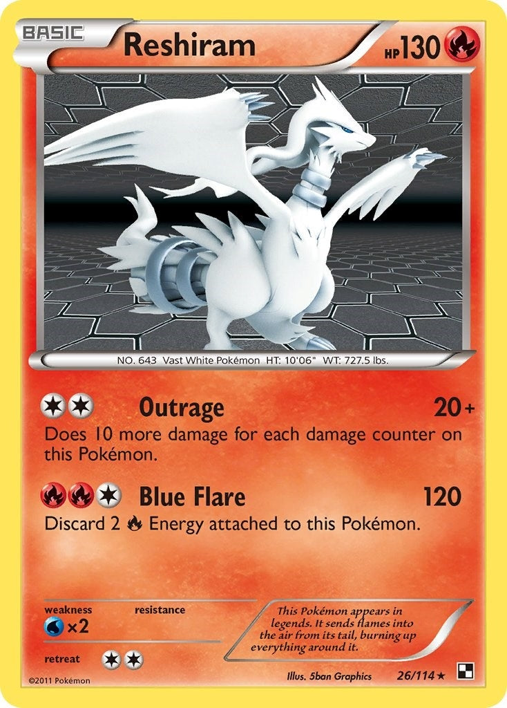Image for Reshiram (26/114) (Black and White) (BLW) - Pokemon