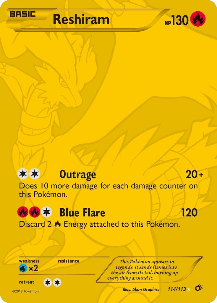 Image for Reshiram (114 Full Art Secret Rare) (114/113) (Legendary Treasures) (LTR) - Pokemon