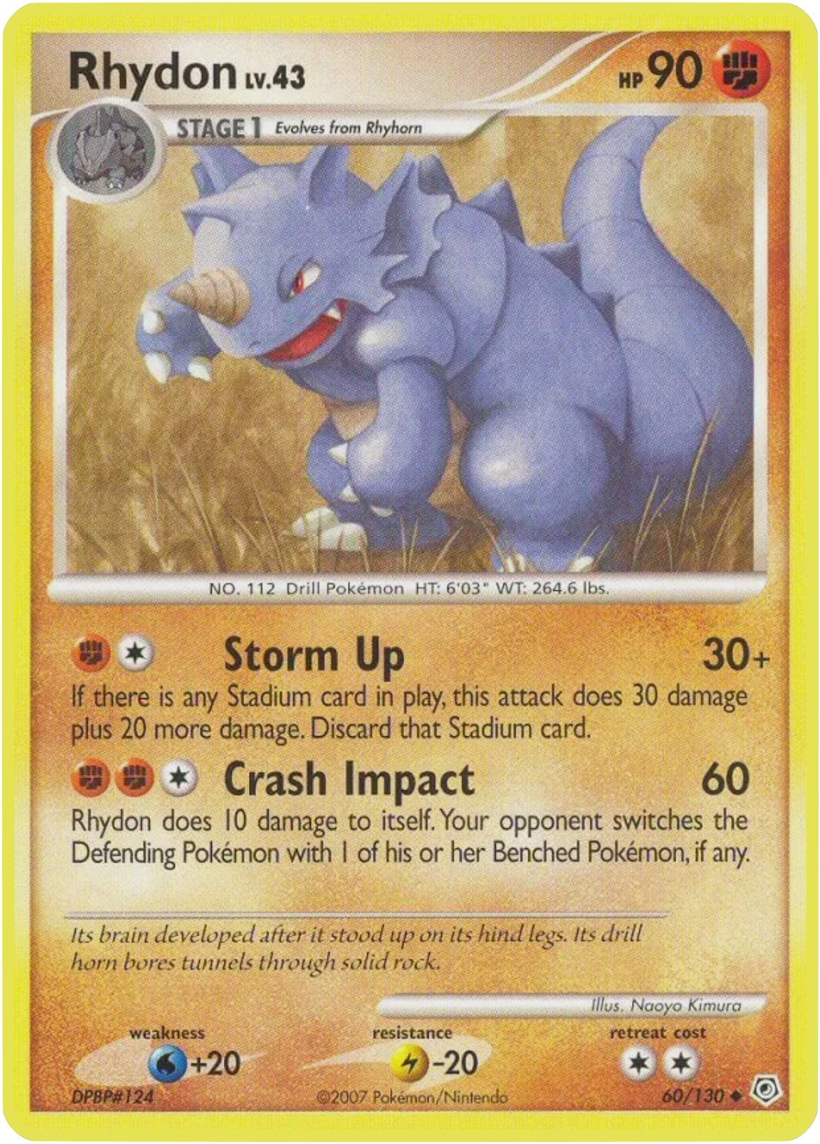 Image for Rhydon (60/130) (Diamond and Pearl) (DP) - Pokemon
