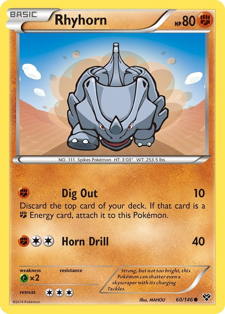 Image for Rhyhorn (60/146) (XY Base Set) (XY) - Pokemon
