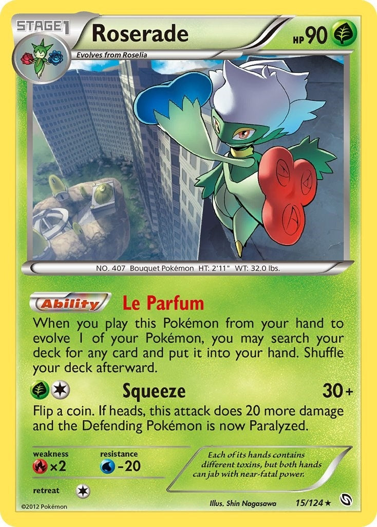 Image for Roserade (15) (15/124) (Dragons Exalted) (DRX) - Pokemon