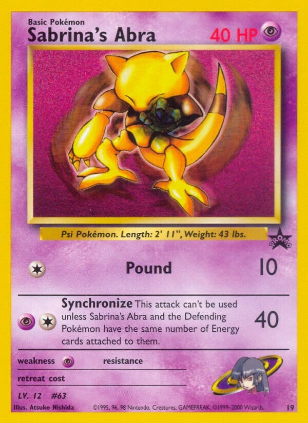 Image for Sabrina's Abra (19/53) (WoTC Promo) (PR) - Pokemon