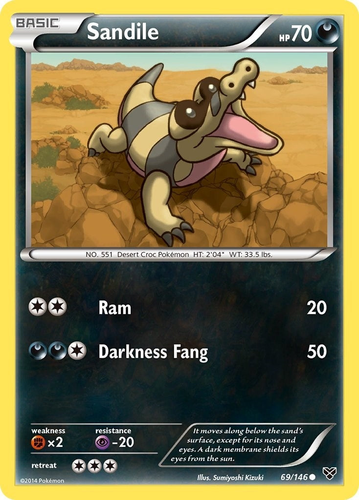 Image for Sandile (69/146) (XY Base Set) (XY) - Pokemon