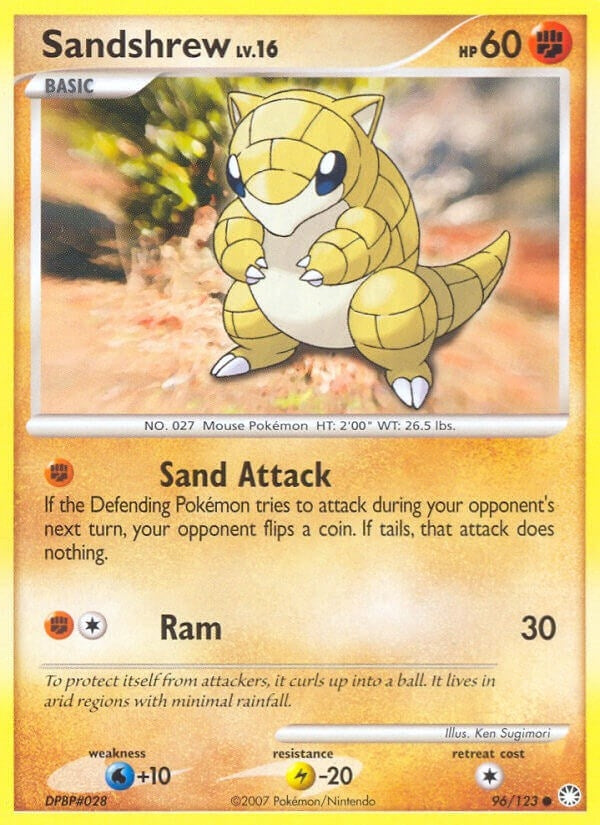 Image for Sandshrew (96/123) (Mysterious Treasures) (MT) - Pokemon