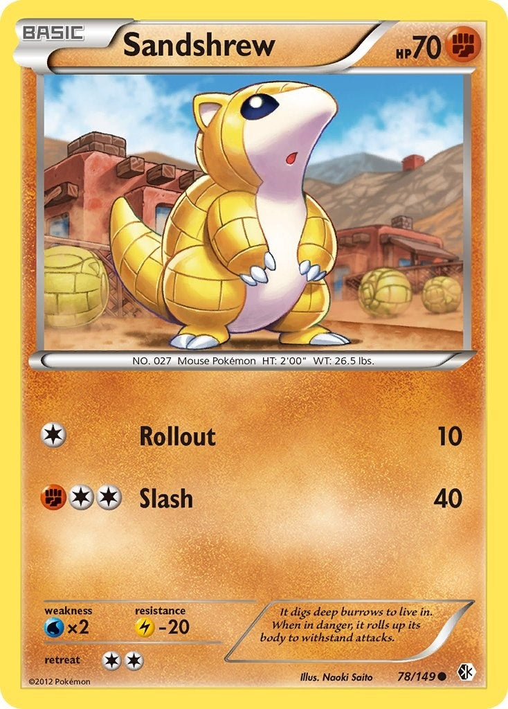 Image for Sandshrew (78/149) (Boundaries Crossed) (BCR) - Pokemon