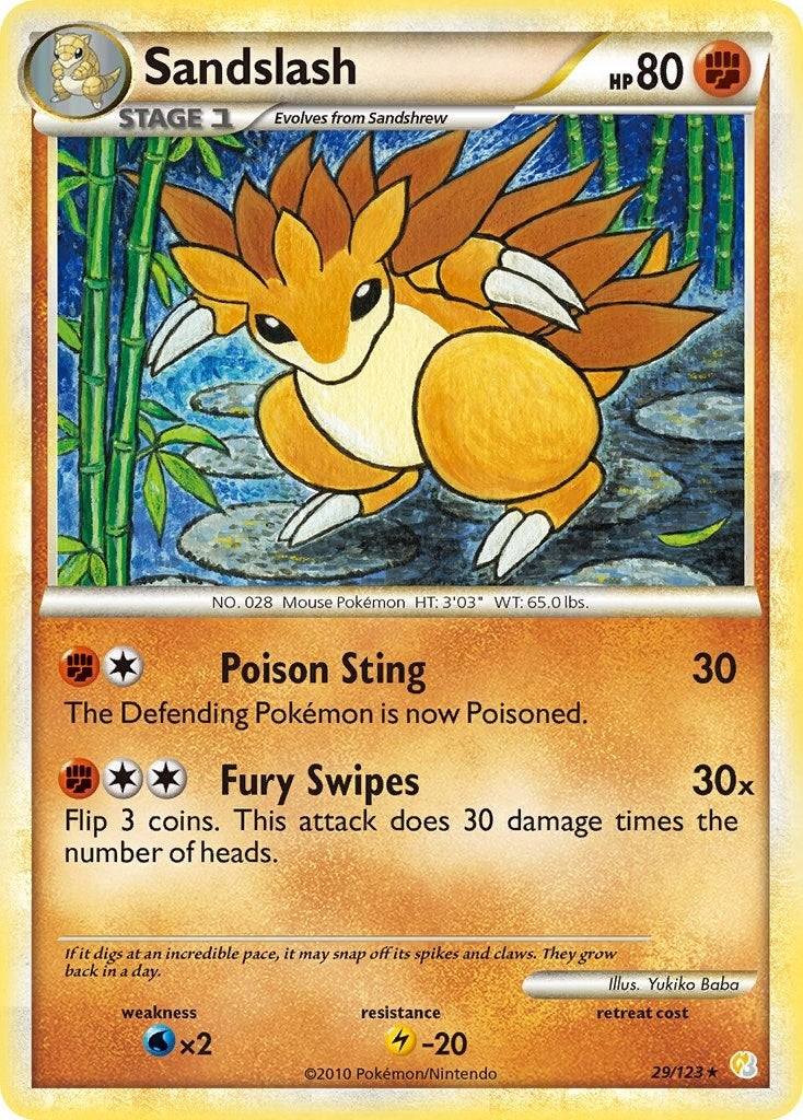 Image for Sandslash (29/123) (HeartGold SoulSilver) (HS) - Pokemon