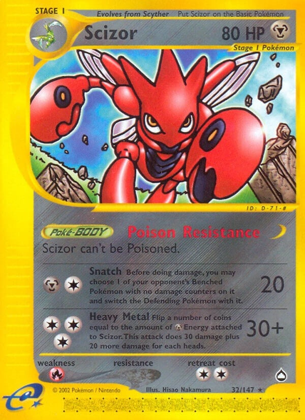Image for Scizor (032/147) (Aquapolis) (AQ) - Pokemon