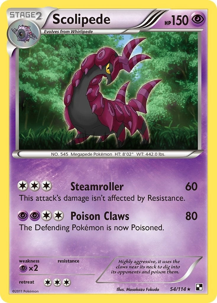 Image for Scolipede (54/114) (Black and White) (BLW) - Pokemon