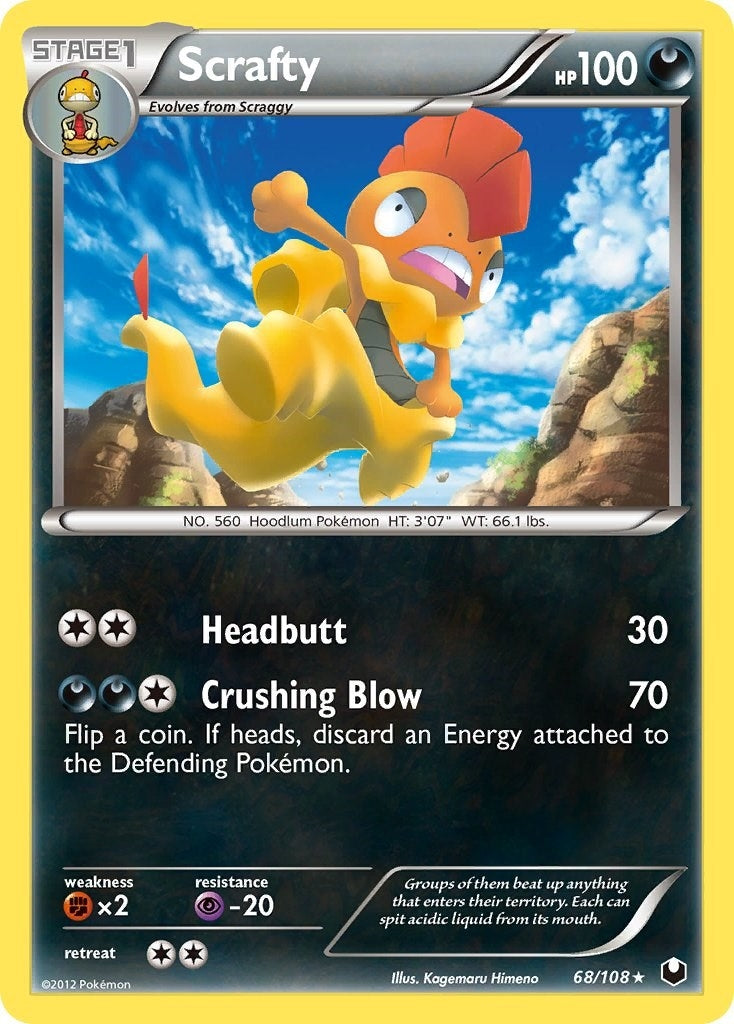 Image for Scrafty (68/108) (Dark Explorers) (DEX) - Pokemon