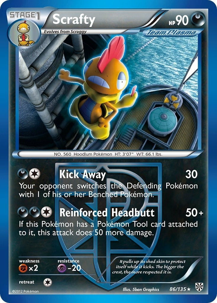 Image for Scrafty (Team Plasma) (86/135) (Plasma Storm) (PLS) - Pokemon
