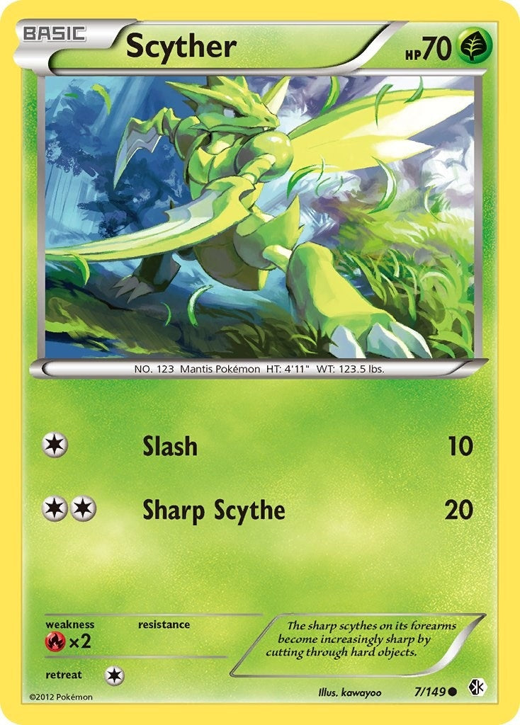 Image for Scyther (7/149) (Boundaries Crossed) (BCR) - Pokemon