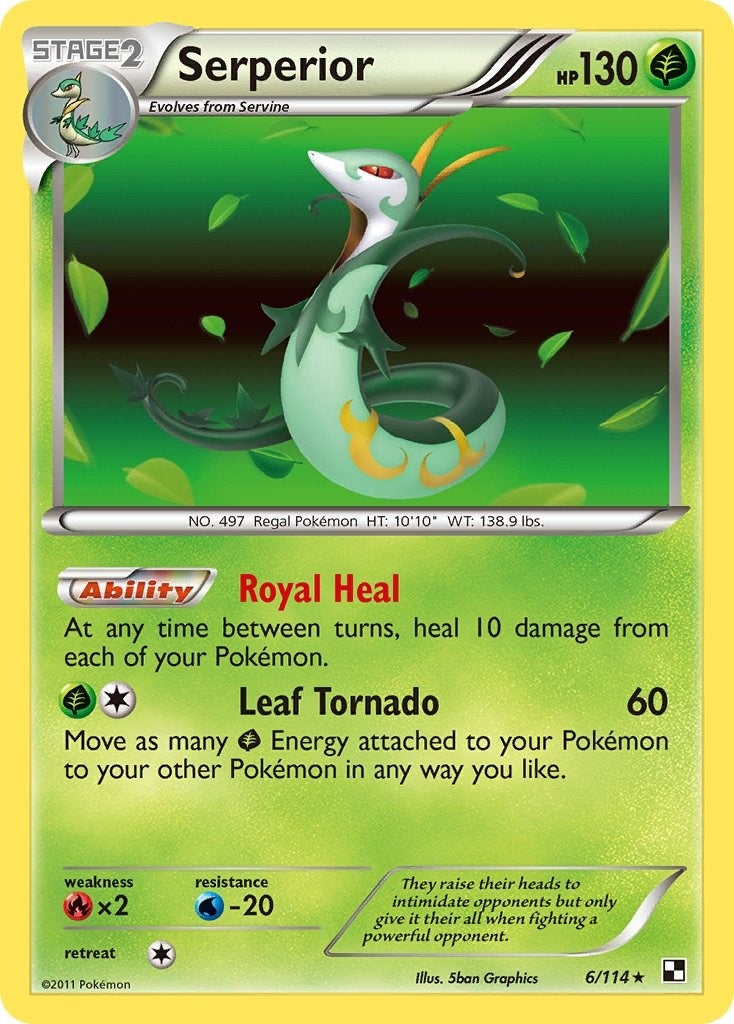 Image for Serperior (6) (6/114) (Black and White) (BLW) - Pokemon