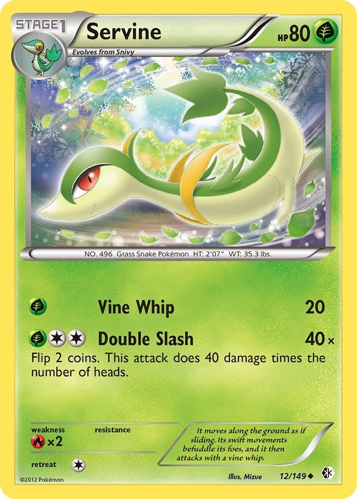 Image for Servine (12/149) (Boundaries Crossed) (BCR) - Pokemon