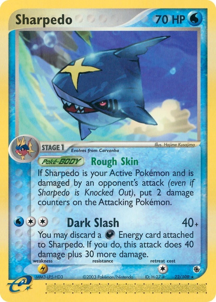 Image for Sharpedo (22/109) (EX Ruby and Sapphire) (RS) - Pokemon