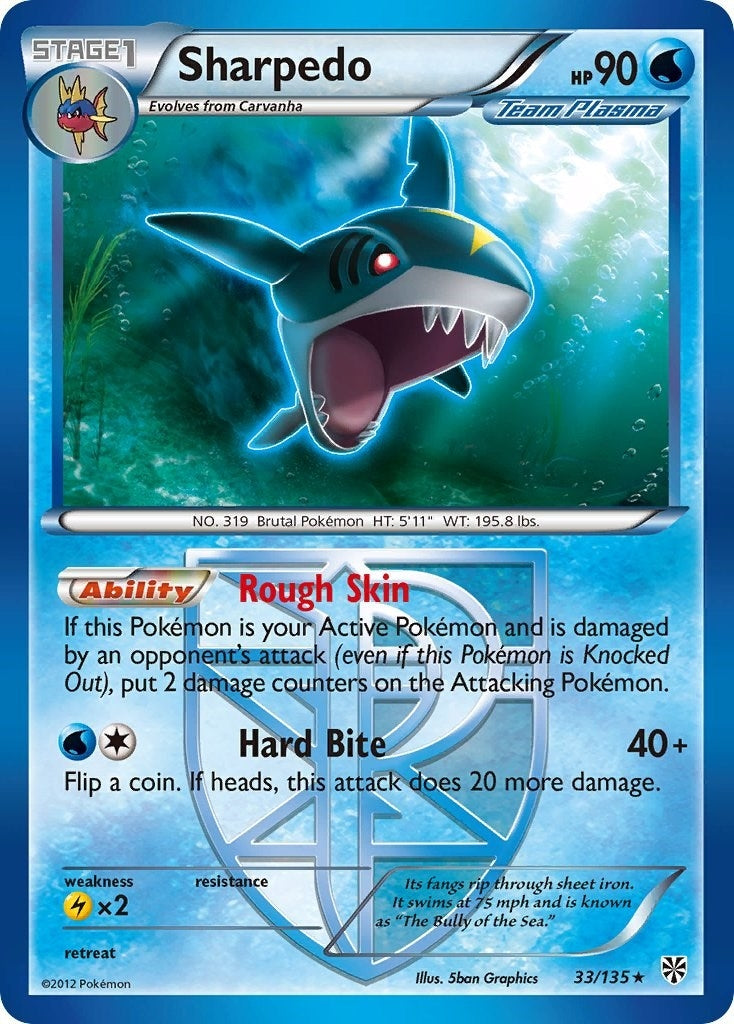 Image for Sharpedo (Team Plasma) (33/135) (Plasma Storm) (PLS) - Pokemon