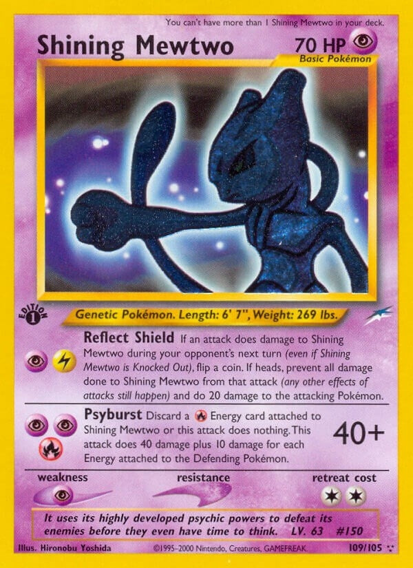 Image for Shining Mewtwo (109/105) (Neo Destiny) (N4) - Pokemon