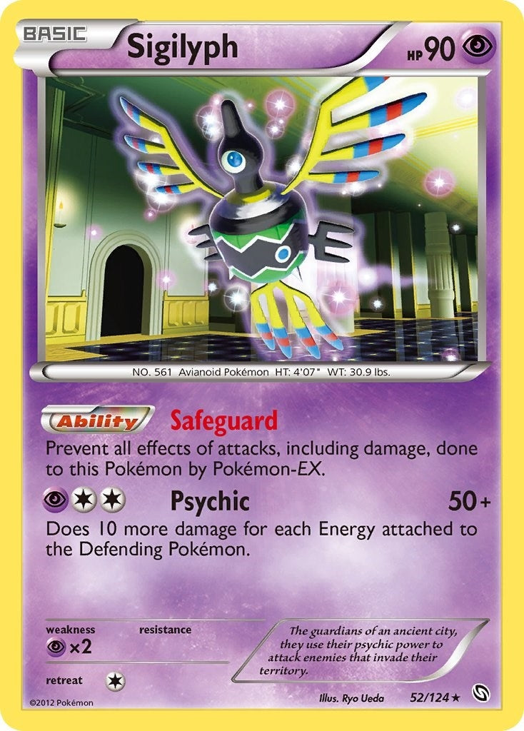 Image for Sigilyph (52/124) (Dragons Exalted) (DRX) - Pokemon