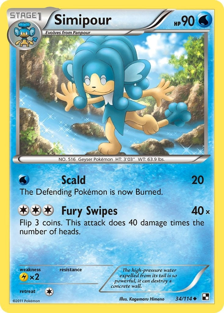 Image for Simipour (34/114) (Black and White) (BLW) - Pokemon