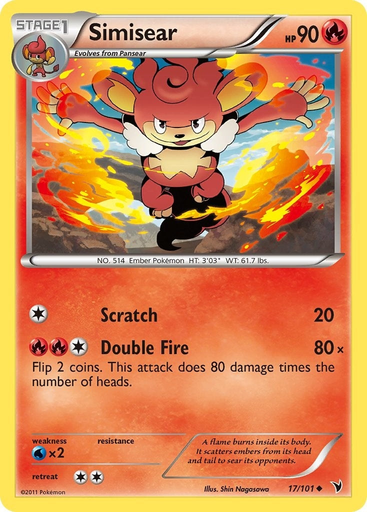 Image for Simisear (17/101) (Noble Victories) (NVI) - Pokemon