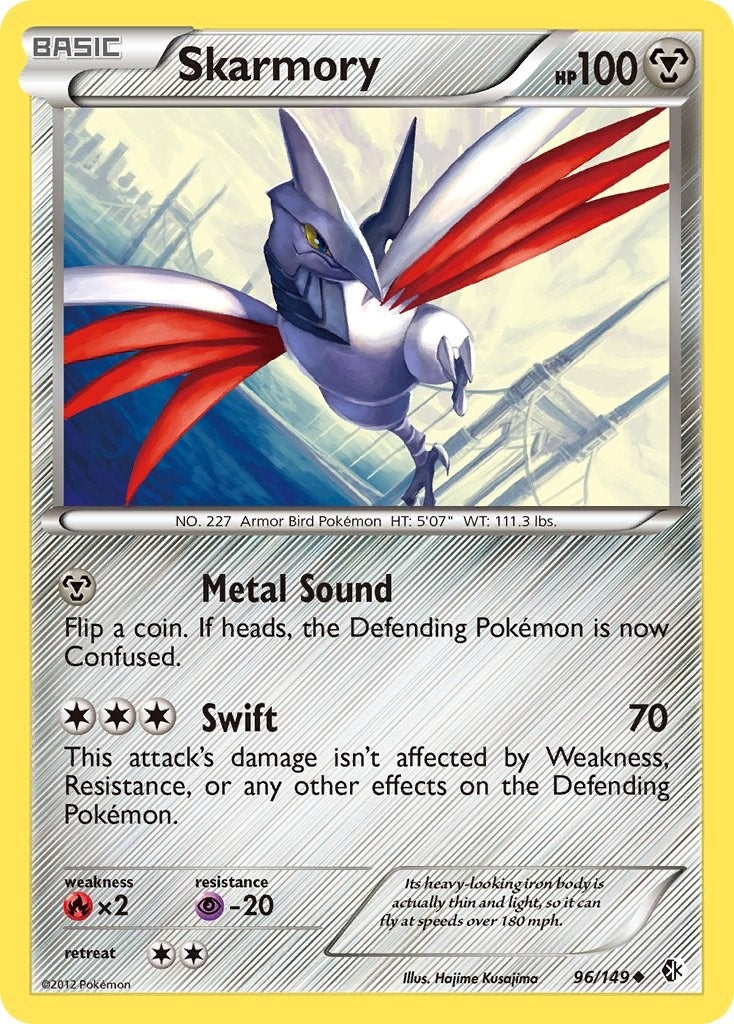 Image for Skarmory (96) (96/149) (Boundaries Crossed) (BCR) - Pokemon