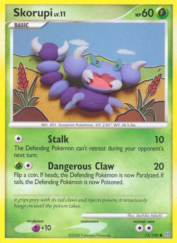 Image for Skorupi (73/100) (Stormfront) (SF) - Pokemon