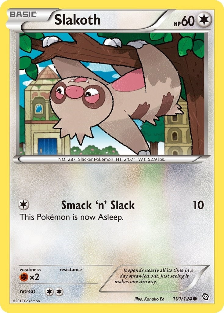 Image for Slakoth (101/124) (Dragons Exalted) (DRX) - Pokemon