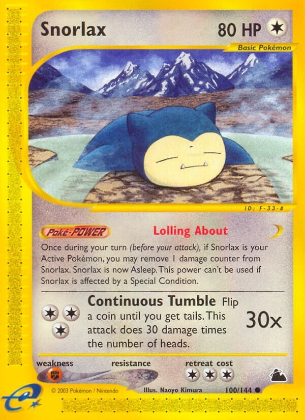 Image for Snorlax (100/144) (Skyridge) (SK) - Pokemon