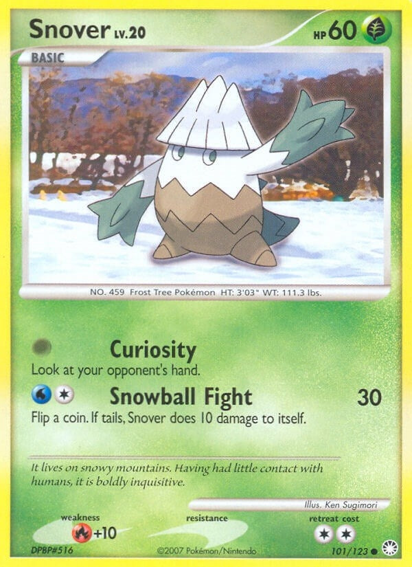 Image for Snover (101/123) (Mysterious Treasures) (MT) - Pokemon