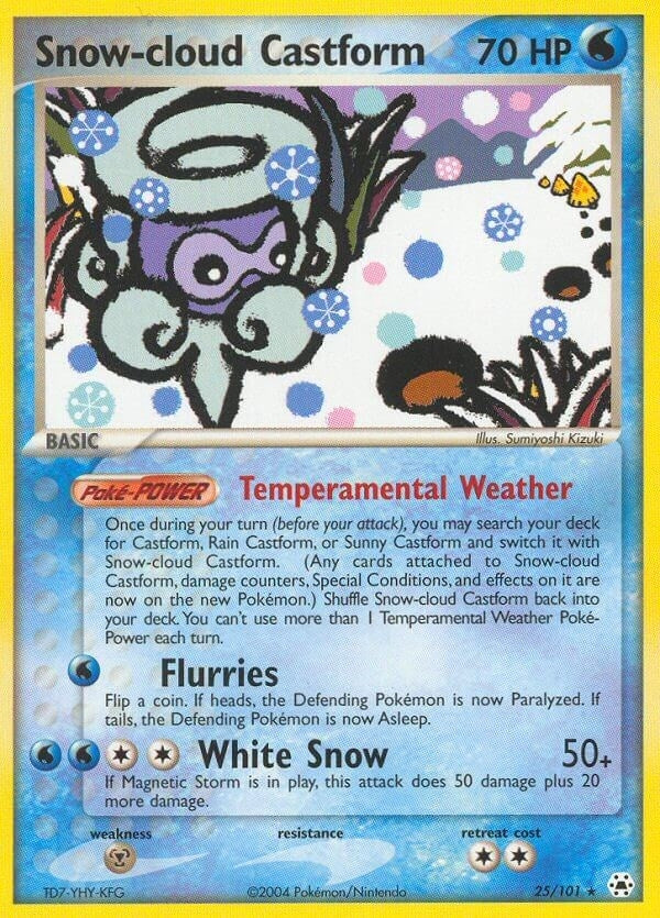 Image for Snow-cloud Castform (25/101) (EX Hidden Legends) (HL) - Pokemon