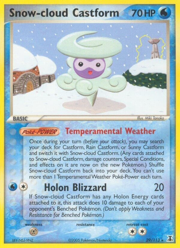 Image for Snow-cloud Castform (29/113) (EX Delta Species) (DS) - Pokemon