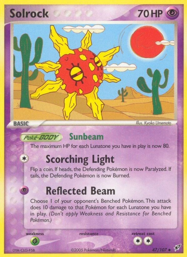 Image for Solrock (47/107) (EX Deoxys) (DX) - Pokemon