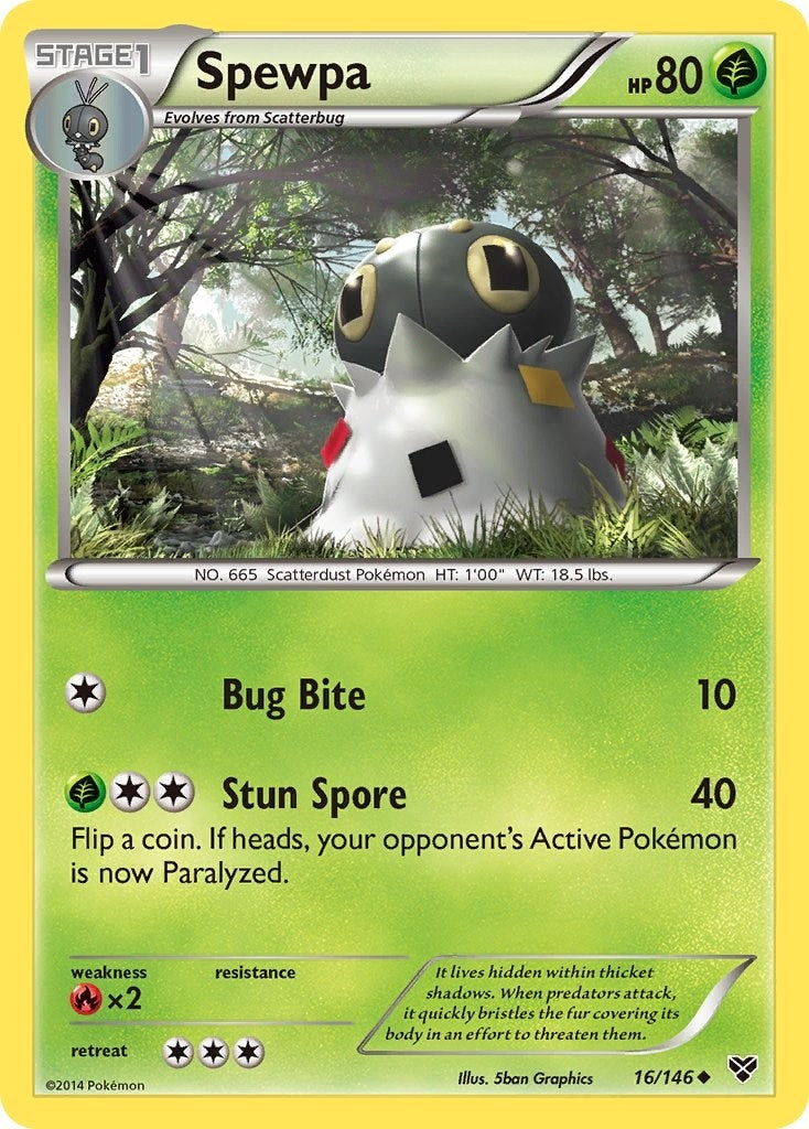 Image for Spewpa (16/146) (XY Base Set) (XY) - Pokemon