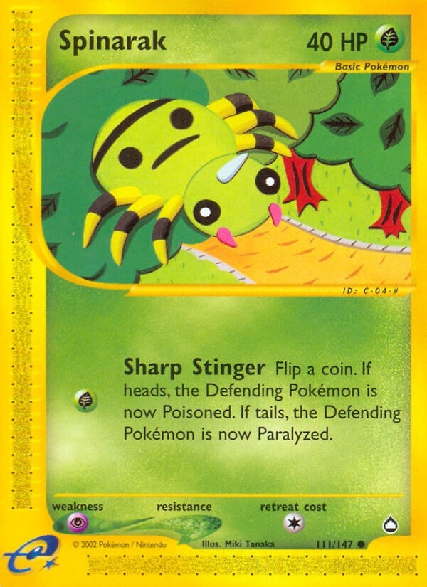 Image for Spinarak (111) (111/147) (Aquapolis) (AQ) - Pokemon