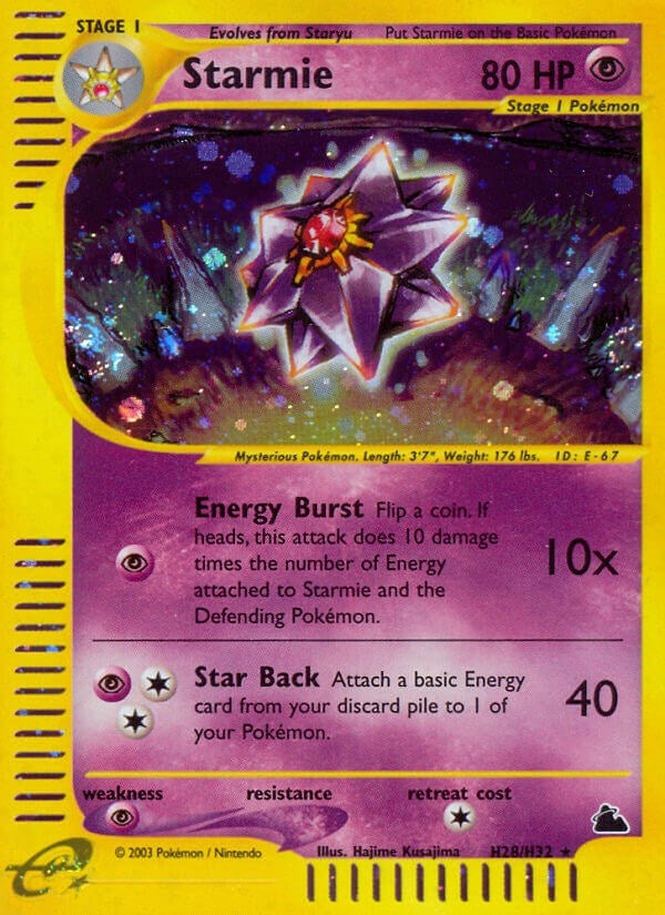 Image for Starmie (H28) (H28/H32) (Skyridge) (SK) - Pokemon