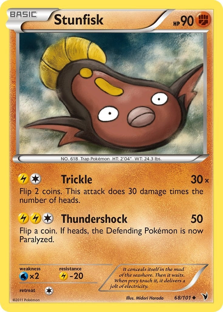 Image for Stunfisk (68) (68/101) (Noble Victories) (NVI) - Pokemon