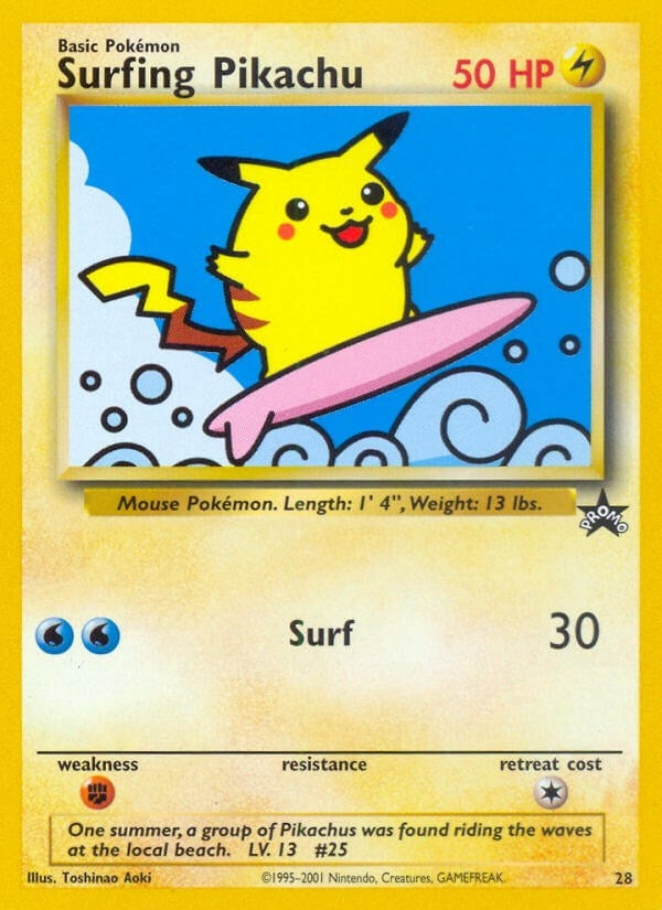 Image for Surfing Pikachu (28/53) (WoTC Promo) (PR) - Pokemon