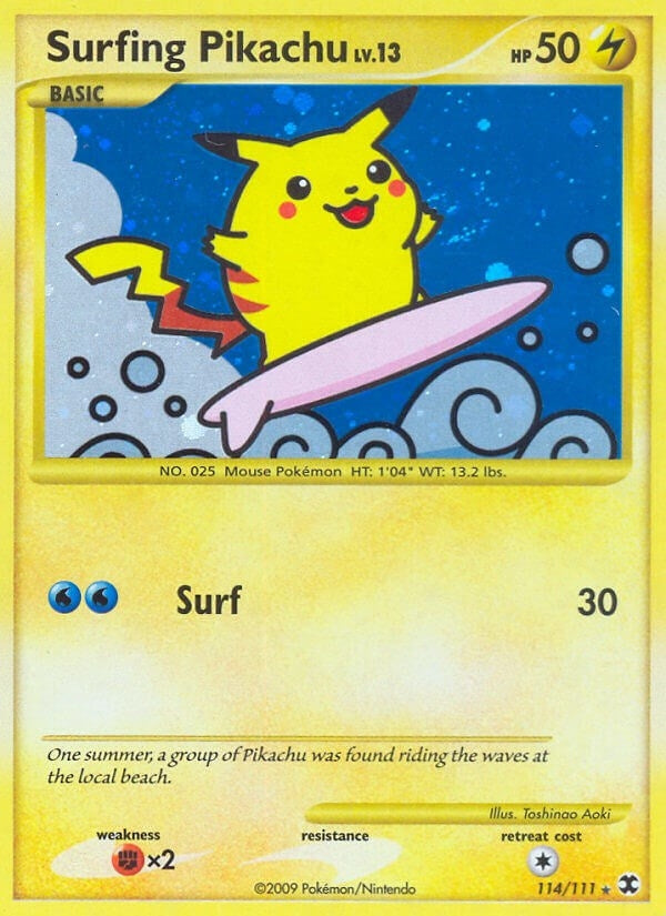 Image for Surfing Pikachu (114/111) (Rising Rivals) (RR) - Pokemon