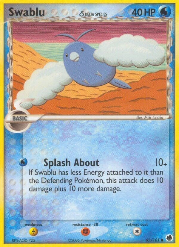 Image for Swablu (Delta Species) (65/101) (EX Dragon Frontiers) (DF) - Pokemon