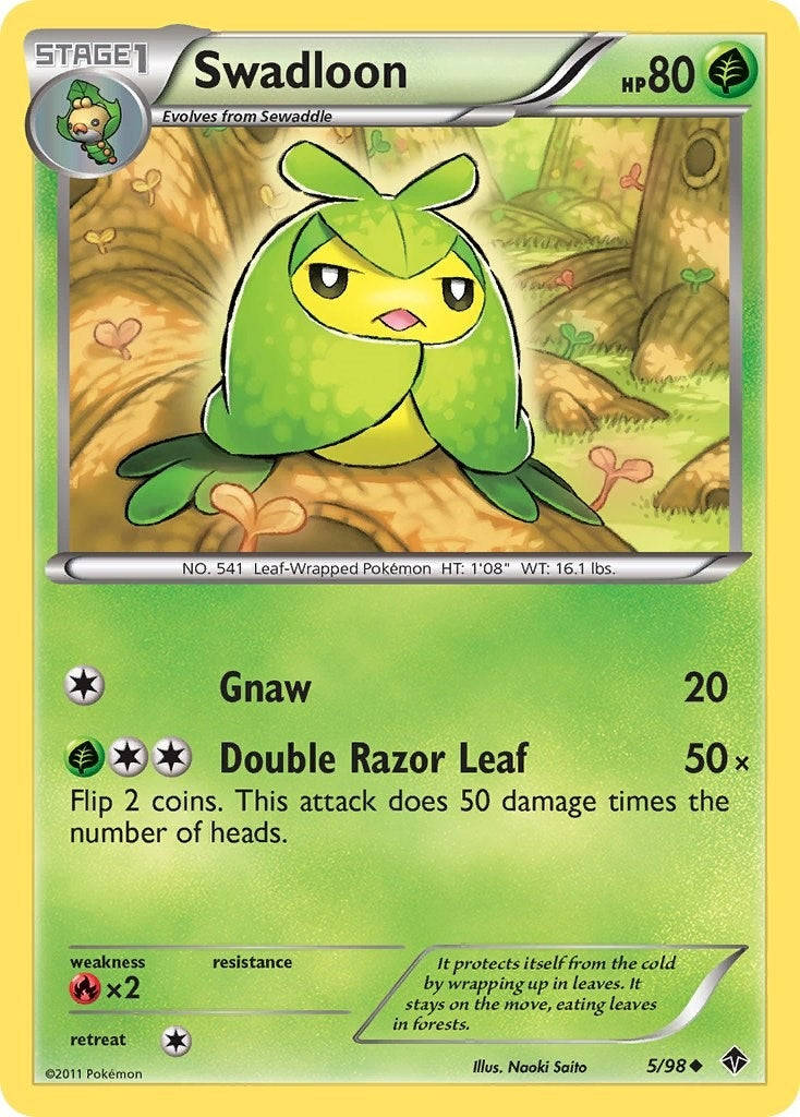 Image for Swadloon (5) (5/98) (Emerging Powers) (EPO) - Pokemon