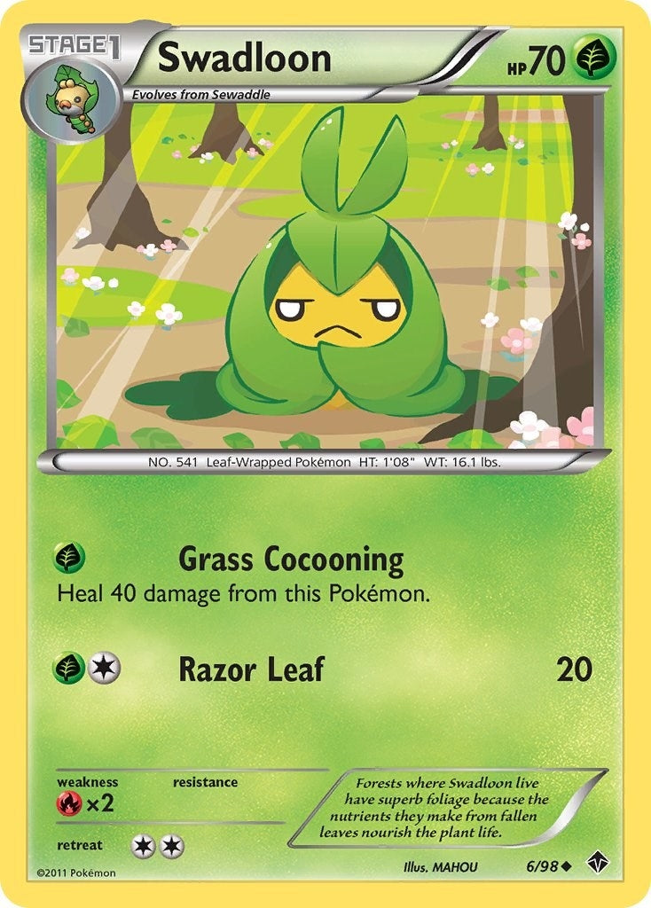 Image for Swadloon (6) (6/98) (Emerging Powers) (EPO) - Pokemon