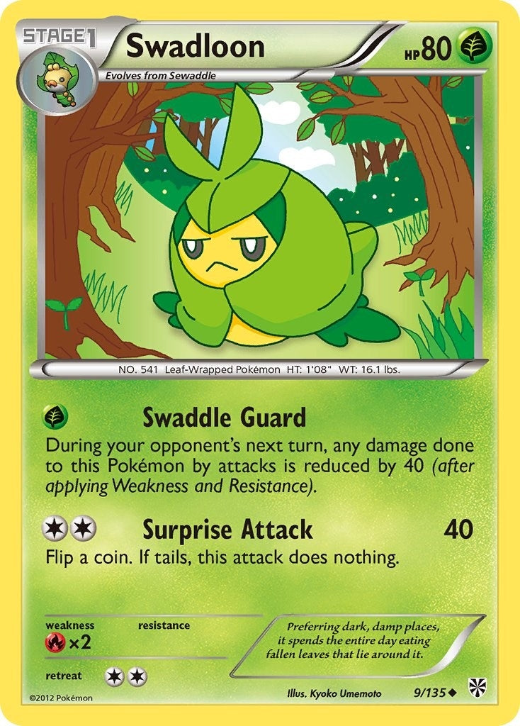 Image for Swadloon (9/135) (Plasma Storm) (PLS) - Pokemon