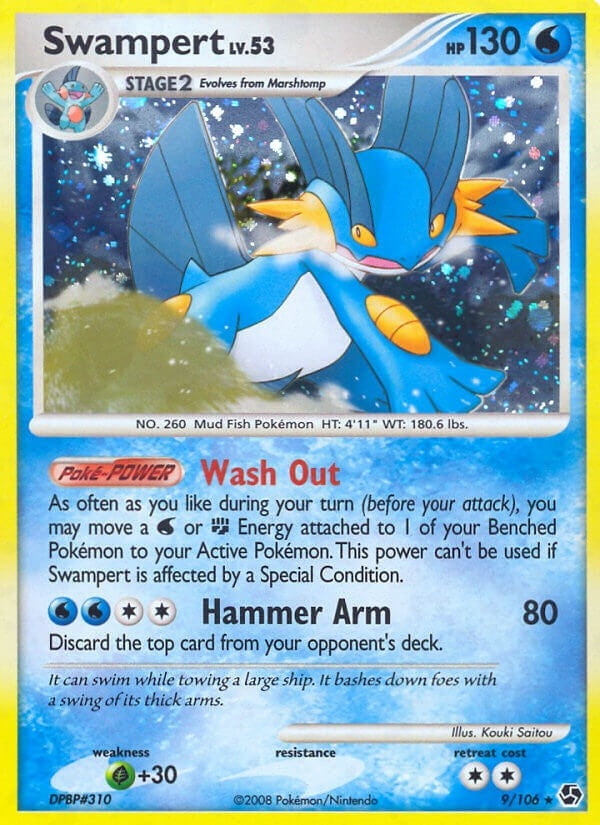 Image for Swampert (9/106) (Great Encounters) (GE) - Pokemon