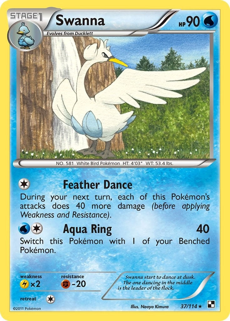 Image for Swanna (37/114) (Black and White) (BLW) - Pokemon