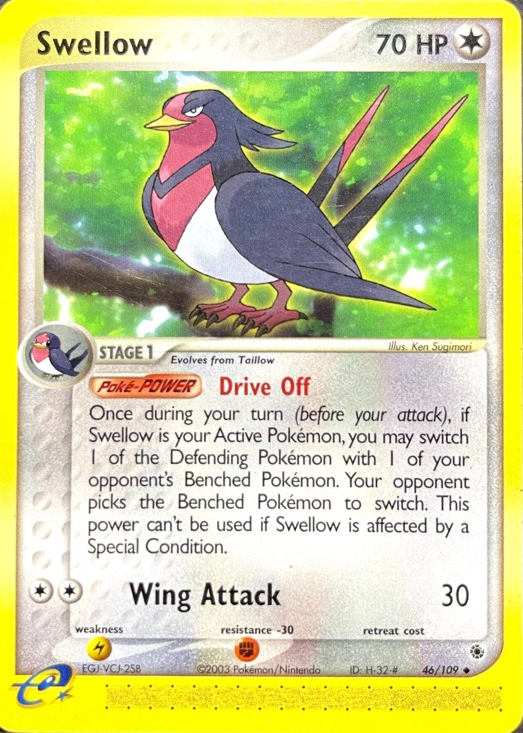 Image for Swellow (46/109) (EX Ruby and Sapphire) (RS) - Pokemon