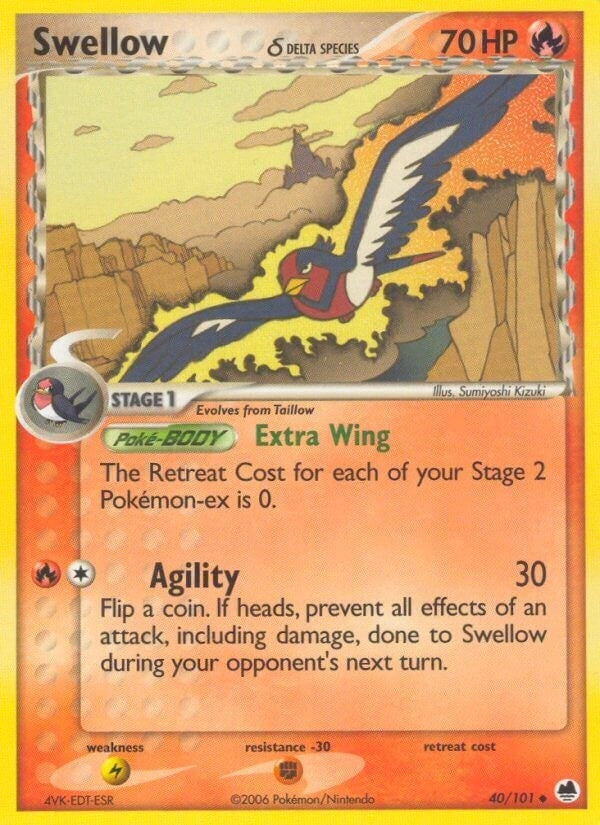Image for Swellow (Delta Species) (40/101) (EX Dragon Frontiers) (DF) - Pokemon