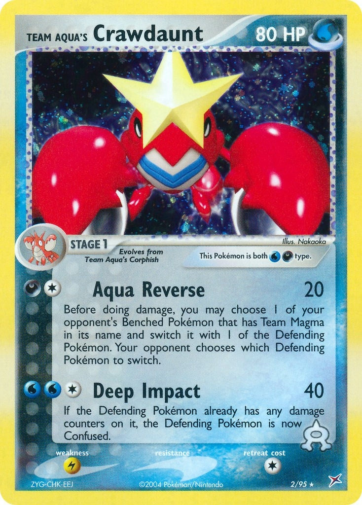 Image for Team Aqua's Crawdaunt (2/95) (EX Team Magma vs Team Aqua) (MA) - Pokemon